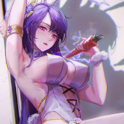 This is a pixiv picture whose title is 雷電将軍.