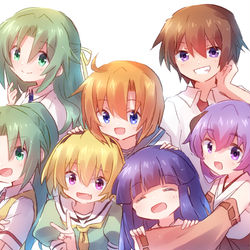This is a pixiv picture whose title is ひぐらしのなく頃に卒.