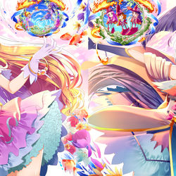 This is a pixiv picture whose title is ミラクルマジカルジュエリーレ！.