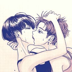 This is a pixiv picture whose title is ボーイッシュ楽描き💕(&向き変えたら違って見えるねみたいな).