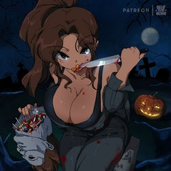 This is a pixiv picture whose title is [RETRO] Michael Myers (Female).