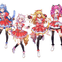 This is a pixiv picture whose title is 猫×アイドル.