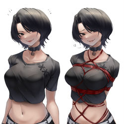 This is a pixiv picture whose title is Doomer Girl.