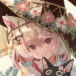 This is a pixiv picture whose title is 白猫の魔女.