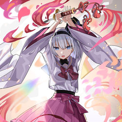 This is a pixiv picture whose title is 桜火妖夢.