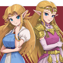 This is a pixiv picture whose title is Wゼルダ.