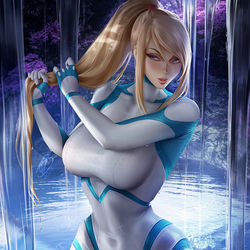 This is a pixiv picture whose title is Samus New Suit / サムス.