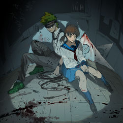 This is a pixiv picture whose title is 「正当防衛だったんです」.