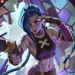 This is a pixiv picture whose title is Arcane Jinx.