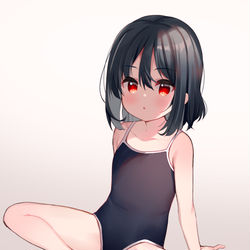 This is a pixiv picture whose title is スク水.