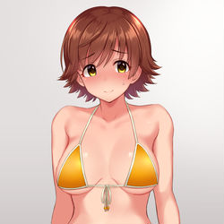 This is a pixiv picture whose title is 恥じらい未央ちゃ～.