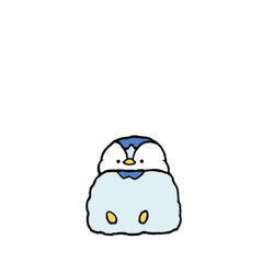 This is a pixiv picture whose title is no.1482 『 冬毛のポッチャマ 』.