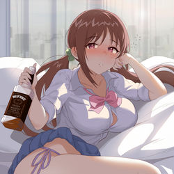 This is a pixiv picture whose title is 撮影の後にふたりで打ち上げ.