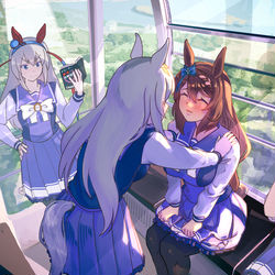 This is a pixiv picture whose title is 観覧車内でのトレーナー攻略シミュレーション.