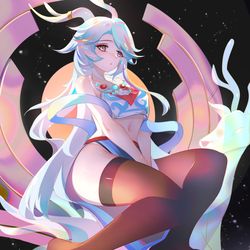 This is a pixiv picture whose title is 九色鹿.