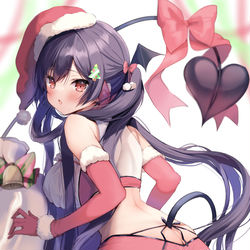 This is a pixiv picture whose title is サキュバスサンタ🎄.