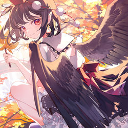 This is a pixiv picture whose title is 射命丸文.