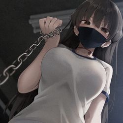 This is a pixiv picture whose title is 「どこ見てるの？」.
