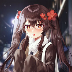 This is a pixiv picture whose title is 胡桃 JK.