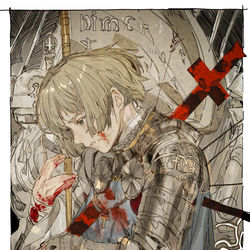 This is a pixiv picture whose title is 殉教者.
