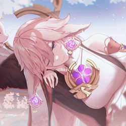 This is a pixiv picture whose title is ★ yae miko.