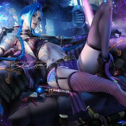 This is a pixiv picture whose title is ジンクス Arcane Jinx双城之战:金克斯.