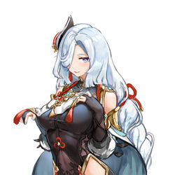 This is a pixiv picture whose title is 申鹤.