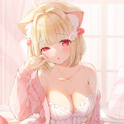 This is a pixiv picture whose title is 【お仕事絵】猫羽かりんちゃん.