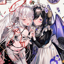 This is a pixiv picture whose title is 👼👿.