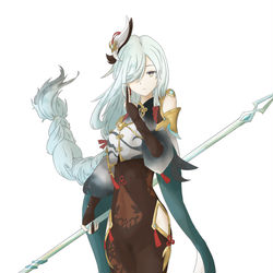 This is a pixiv picture whose title is 申鹤.