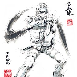This is a pixiv picture whose title is 【極道畫師】白血球（貳）.