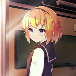This is a pixiv picture whose title is 黄昏沙都子（中）.