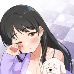 This is a pixiv picture whose title is 寝起きが無防備すぎる恋ちゃん.