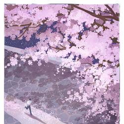 This is a pixiv picture whose title is 春日.