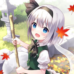 This is a pixiv picture whose title is 庭師の日の妖夢ちゃん.