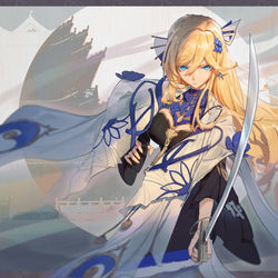 This is a pixiv picture whose title is 国士无双.
