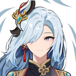 This is a pixiv picture whose title is 申鹤.