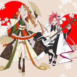 This is a pixiv picture whose title is 高杉さんと阿国ちゃん.