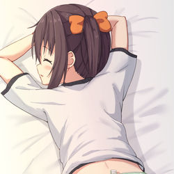 This is a pixiv picture whose title is 保健室で体育をサボって寝ている子.