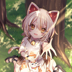 This is a pixiv picture whose title is 陽だまりを探して.
