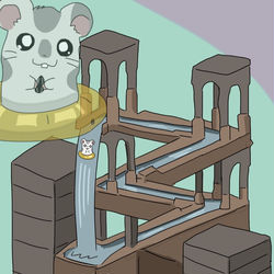 This is a pixiv picture whose title is 水遊びしてたらそこから出られなくなったこうしくん.