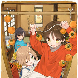 This is a pixiv picture whose title is 秋の家仕事.