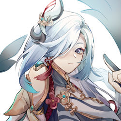 This is a pixiv picture whose title is 申鹤.