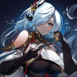 This is a pixiv picture whose title is 原神 申鶴.