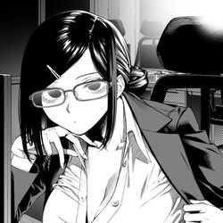 This is a pixiv picture whose title is 残業で疲れた上司がなんか見せつけてくるんですが・・・.