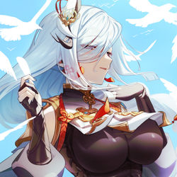 This is a pixiv picture whose title is 申鶴さん.