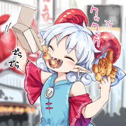 This is a pixiv picture whose title is 食べ歩き長.