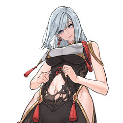 This is a pixiv picture whose title is 申鹤.