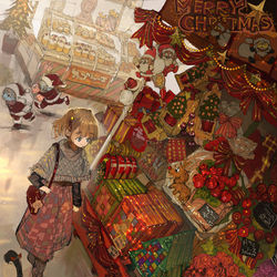 This is a pixiv picture whose title is アドベントな街.