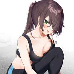 This is a pixiv picture whose title is どっちが先にバテるか勝負ね！.